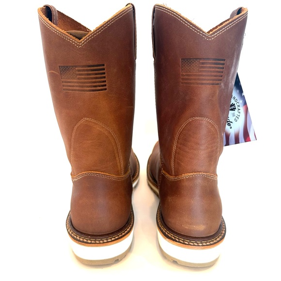 Men's Silverado Tan Leather Work Boots - Picture 9 of 9